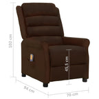 Sillón de masaje cuero sintético marrón