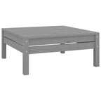 Juego de muebles de jardín 3 piezas madera maciza de pino gris