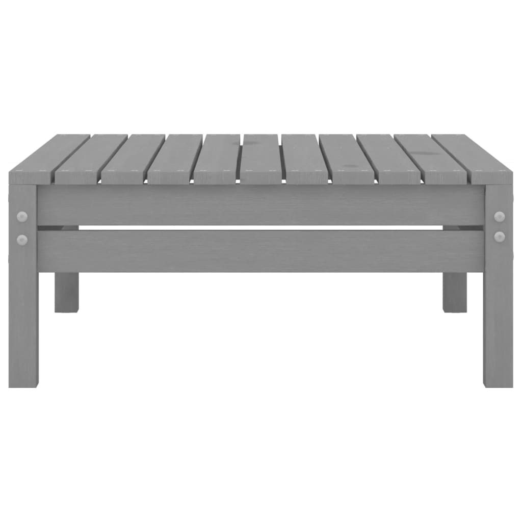 Juego de muebles de jardín 3 piezas madera maciza de pino gris