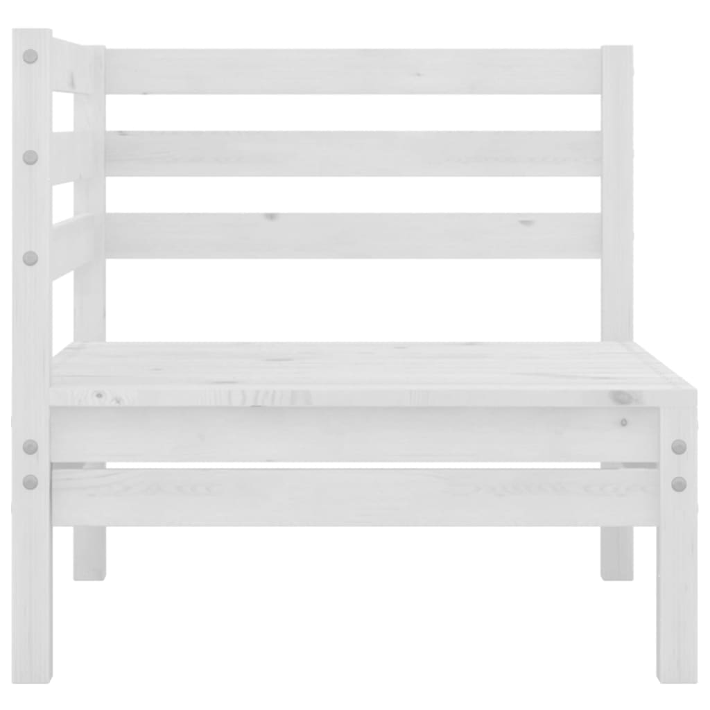 Juego de muebles de jardín 3 pzas madera maciza de pino blanco