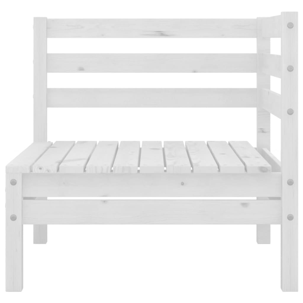 Juego de muebles de jardín 3 pzas madera maciza de pino blanco
