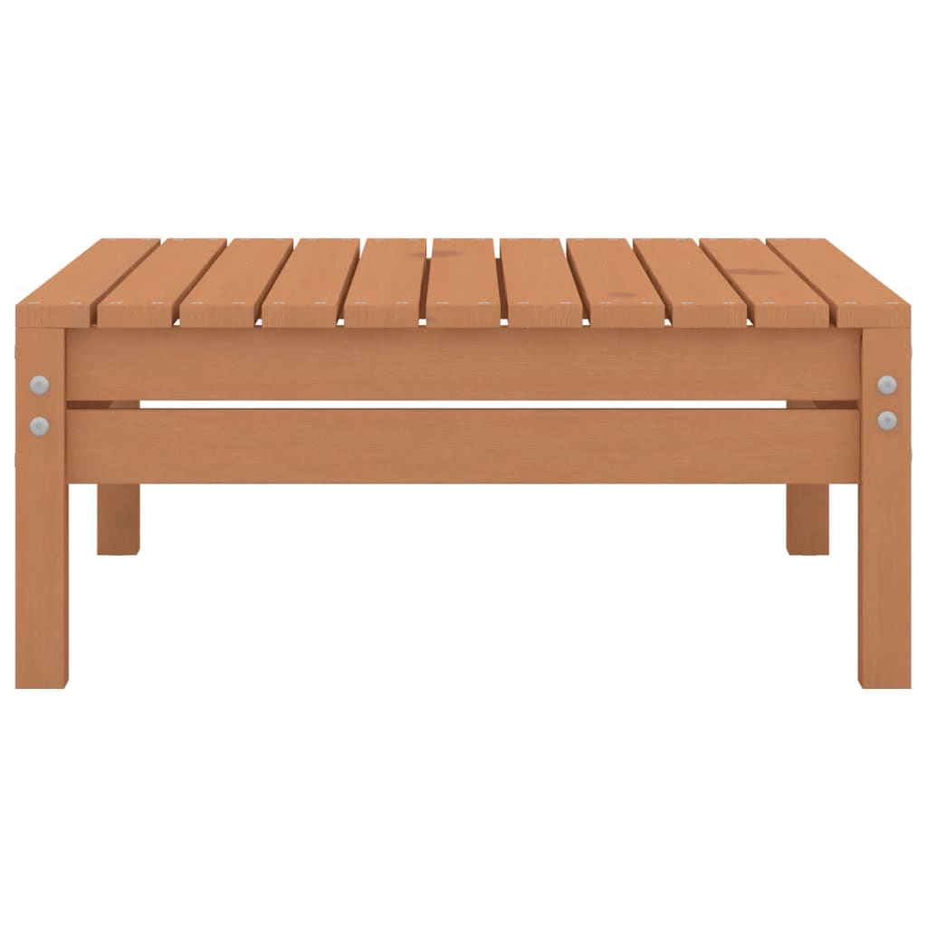 Juego muebles de jardín 6 pzas madera maciza pino marrón miel