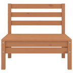 Juego muebles de jardín 6 pzas madera maciza pino marrón miel