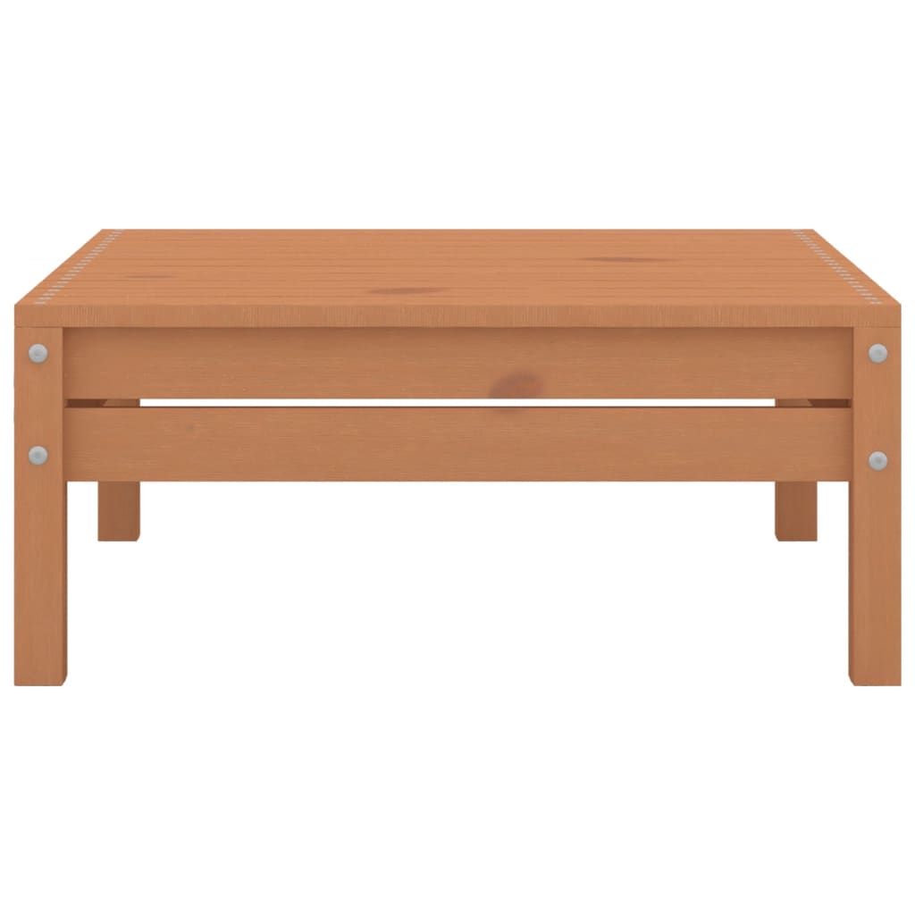 Juego muebles de jardín 6 pzas madera maciza pino marrón miel