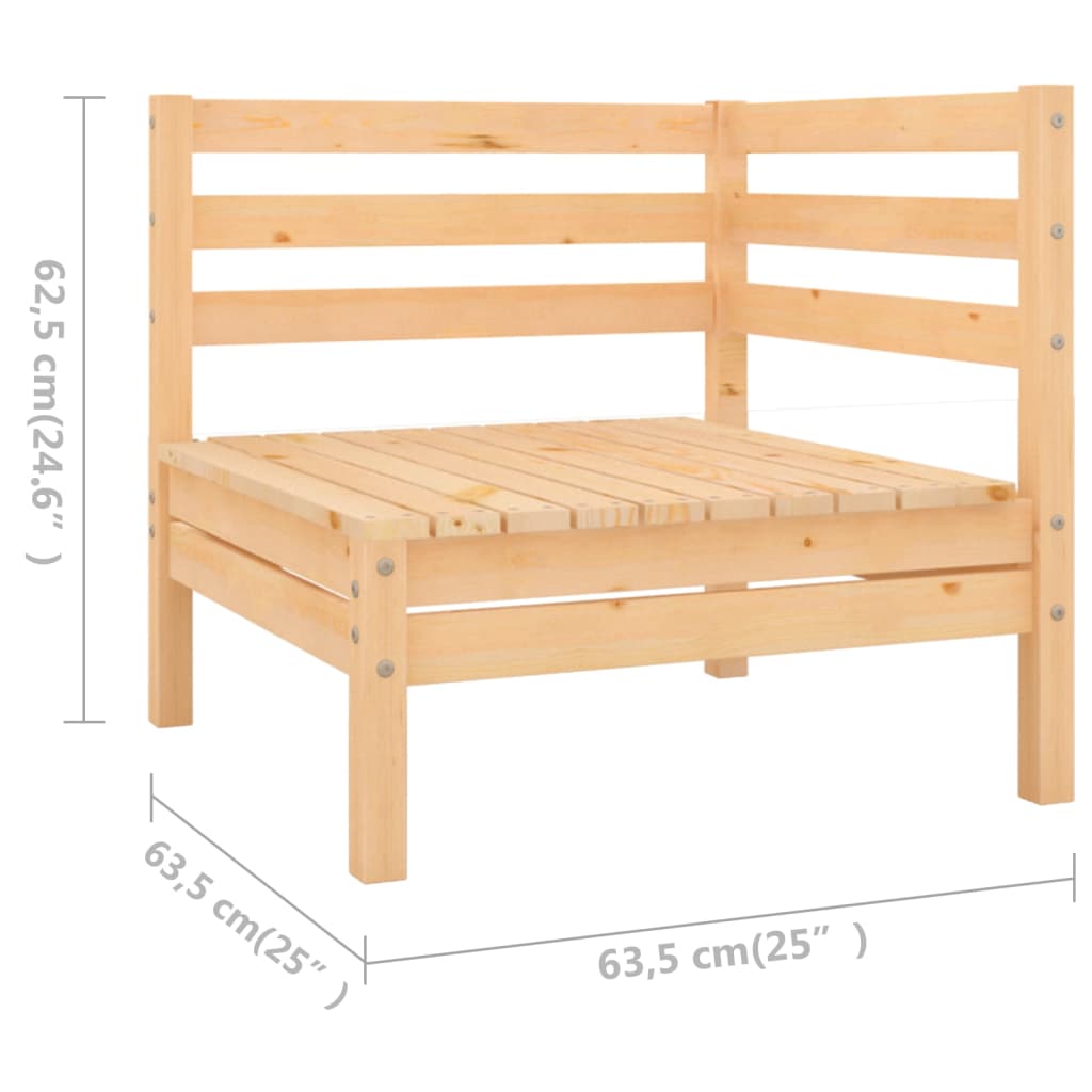 Juego de muebles de jardín 10 piezas madera maciza de pino