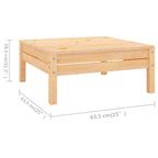 Juego de muebles de jardín 10 piezas madera maciza de pino