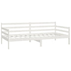 Sofá cama con cajones madera de pino maciza blanco 90x200 cm