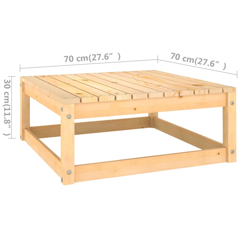 Juego de muebles de jardín 5 pzas y cojines madera maciza pino