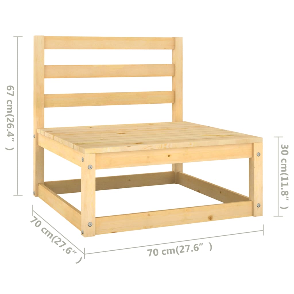 Juego de muebles de jardín 4 pzas y cojines madera maciza pino