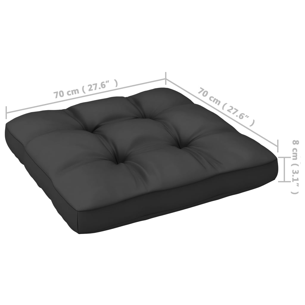 Juego de muebles de jardín 4 pzas y cojines madera maciza pino