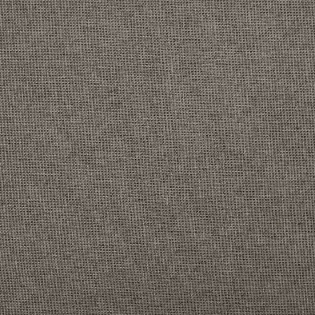 Taburete de almacenaje plegable 2 uds lino sintético gris taupe