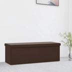 Banco almacenaje plegable lino sintético rojo tinto 76x38x38 cm