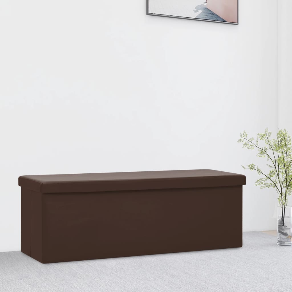 Banco almacenaje plegable lino sintético rojo tinto 76x38x38 cm
