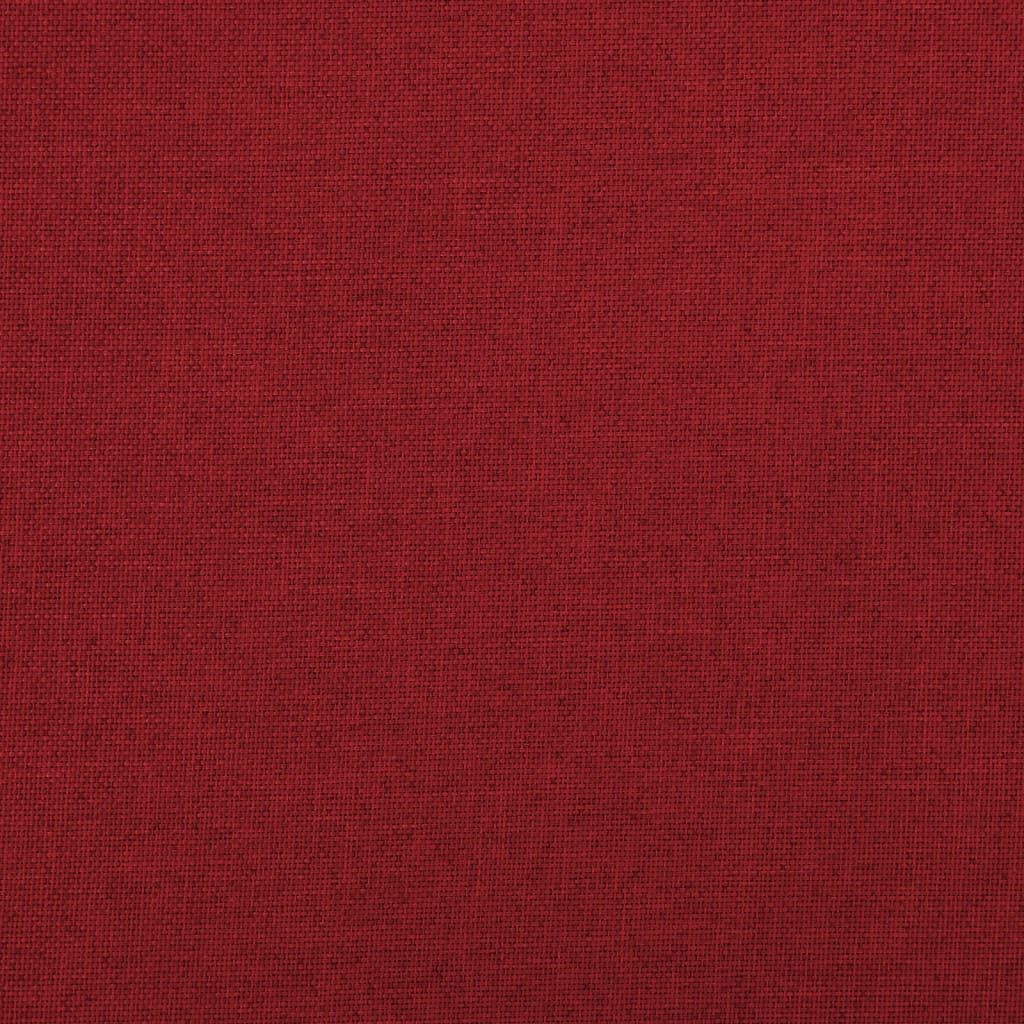 Banco almacenaje plegable lino sintético rojo tinto 76x38x38 cm
