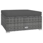 Set de muebles de jardín 4 pzas y cojines ratán sintético gris