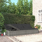 Convertible sun lounger with brown synthetic rattan cushions