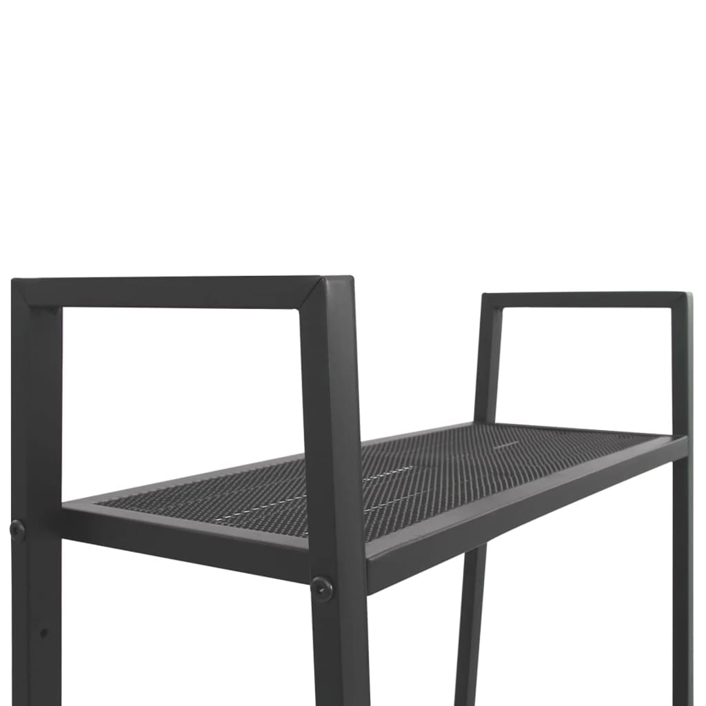 Estantería de escalera 4 niveles metal gris antracita