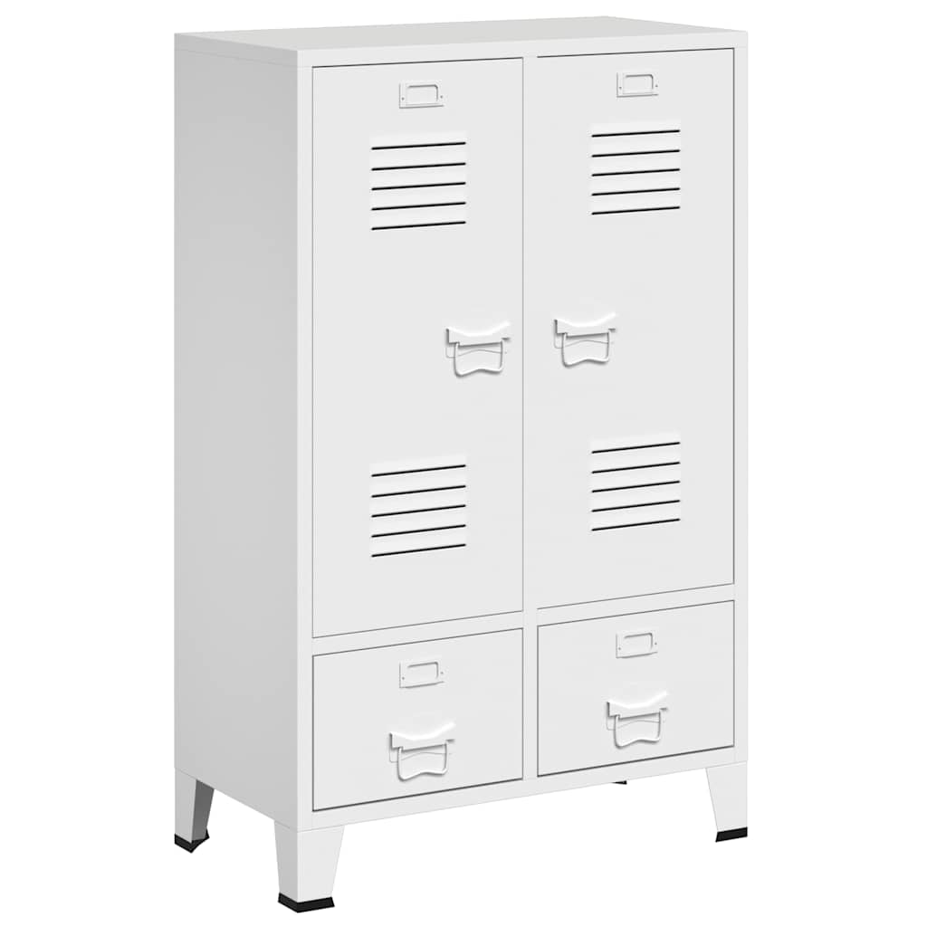 Armario industrial acero blanco 67x35x107 cm