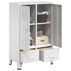 Armario industrial acero blanco 67x35x107 cm