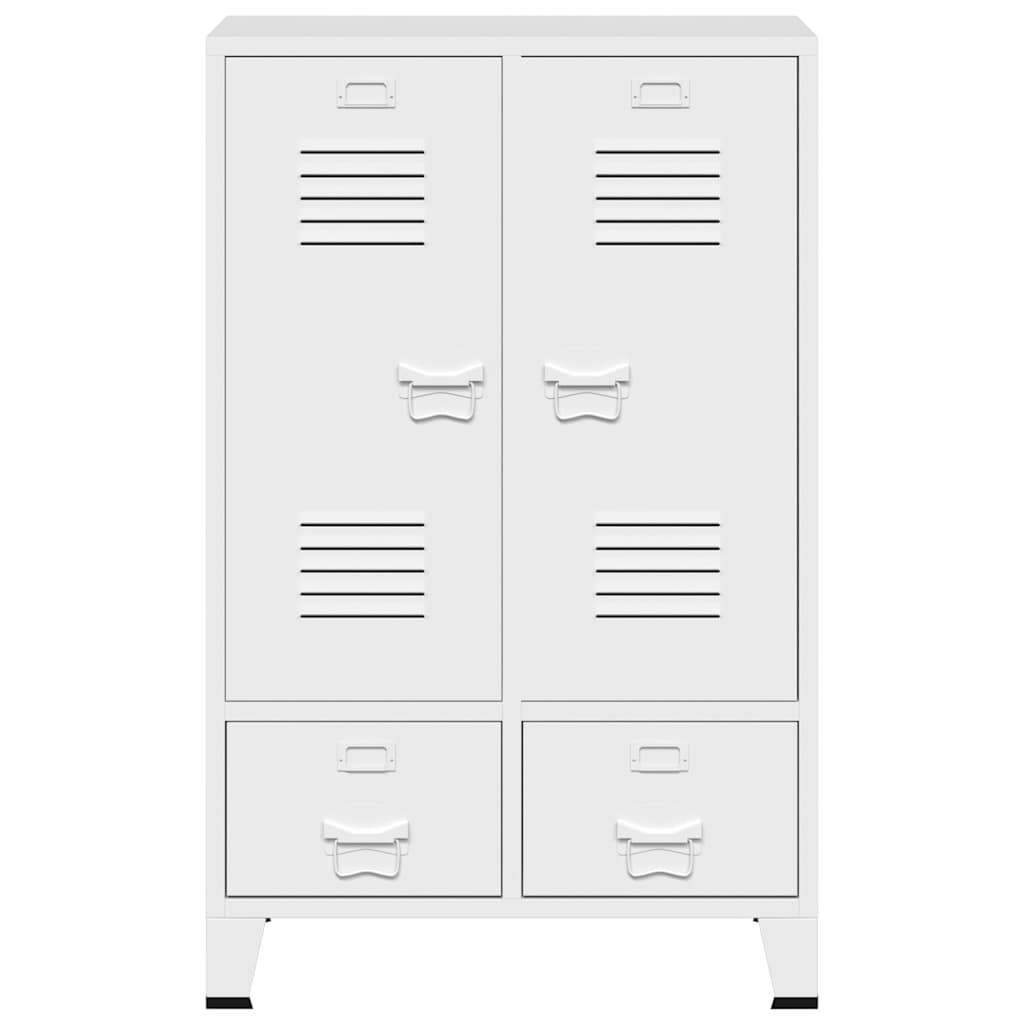 Armario industrial acero blanco 67x35x107 cm