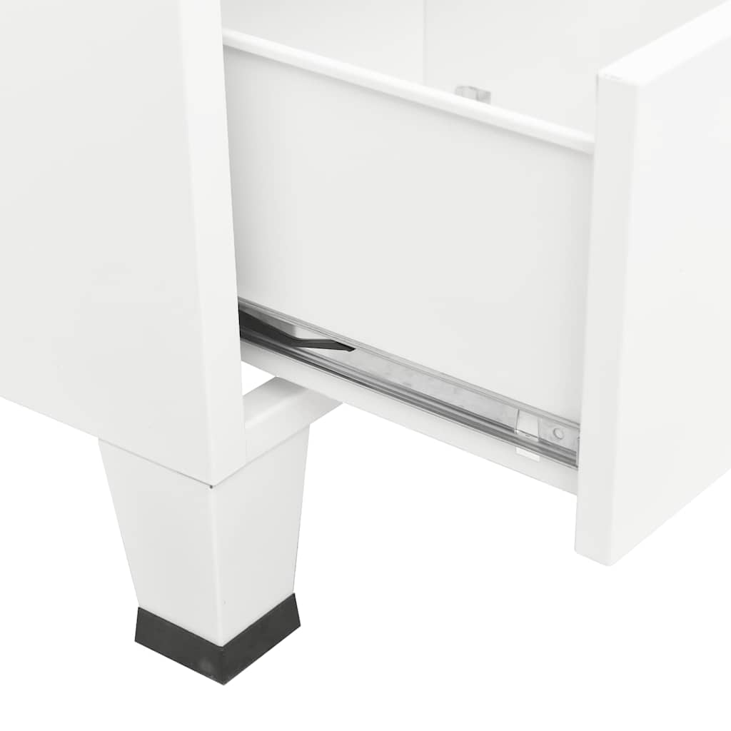 Armario industrial acero blanco 67x35x107 cm