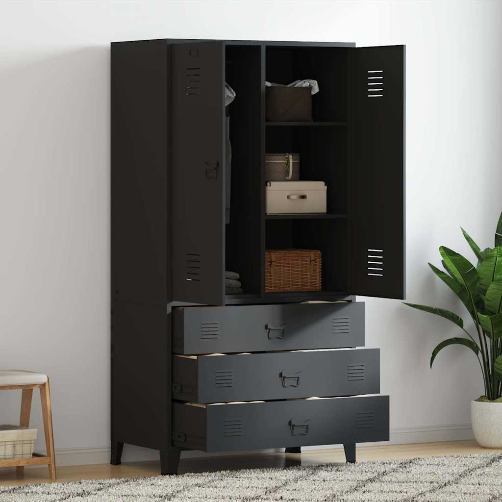 Armario industrial de metal blanco 90x50x180 cm