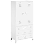Armario industrial de metal blanco 90x50x180 cm