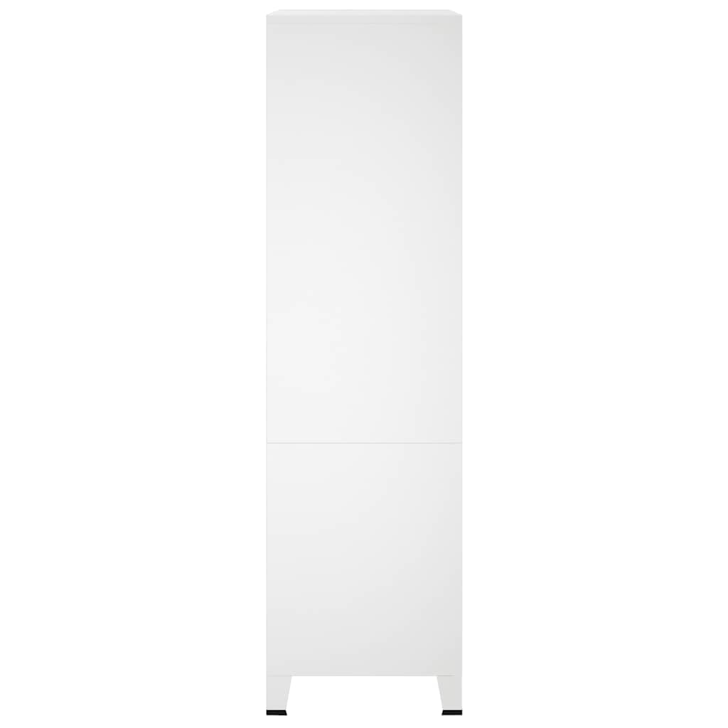 Armario industrial de metal blanco 90x50x180 cm