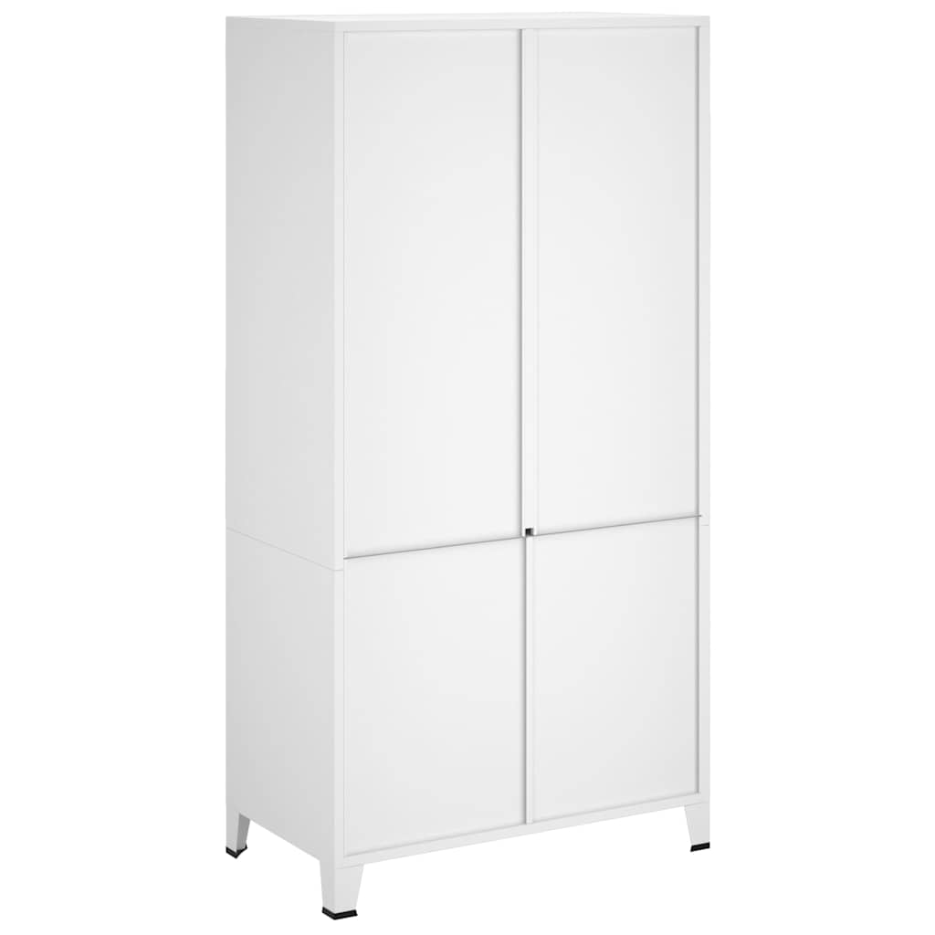 Armario industrial de metal blanco 90x50x180 cm