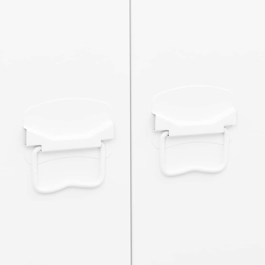 Armario industrial de metal blanco 90x50x180 cm