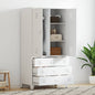 Armario industrial de metal blanco 90x50x180 cm