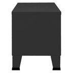 Mueble de TV industrial metal negro 105x35x42 cm