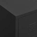 Mueble de TV industrial metal negro 105x35x42 cm