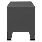 Mueble de TV industrial metal antracita 105x35x42 cm