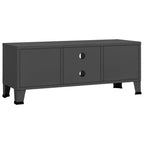 Mueble de TV industrial metal antracita 105x35x42 cm