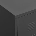 Mueble de TV industrial metal antracita 105x35x42 cm
