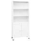 Estantería industrial acero blanco 80x32x180 cm