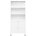 Estantería industrial acero blanco 80x32x180 cm