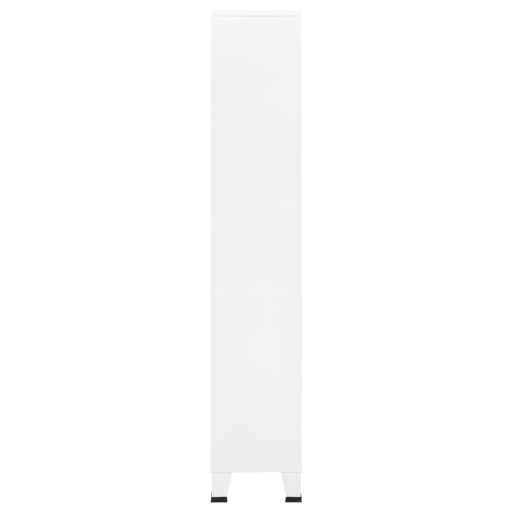 Estantería industrial acero blanco 80x32x180 cm