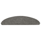 Alfombrilla autoadhesiva escalera 15 uds 56x17x3 cm gris