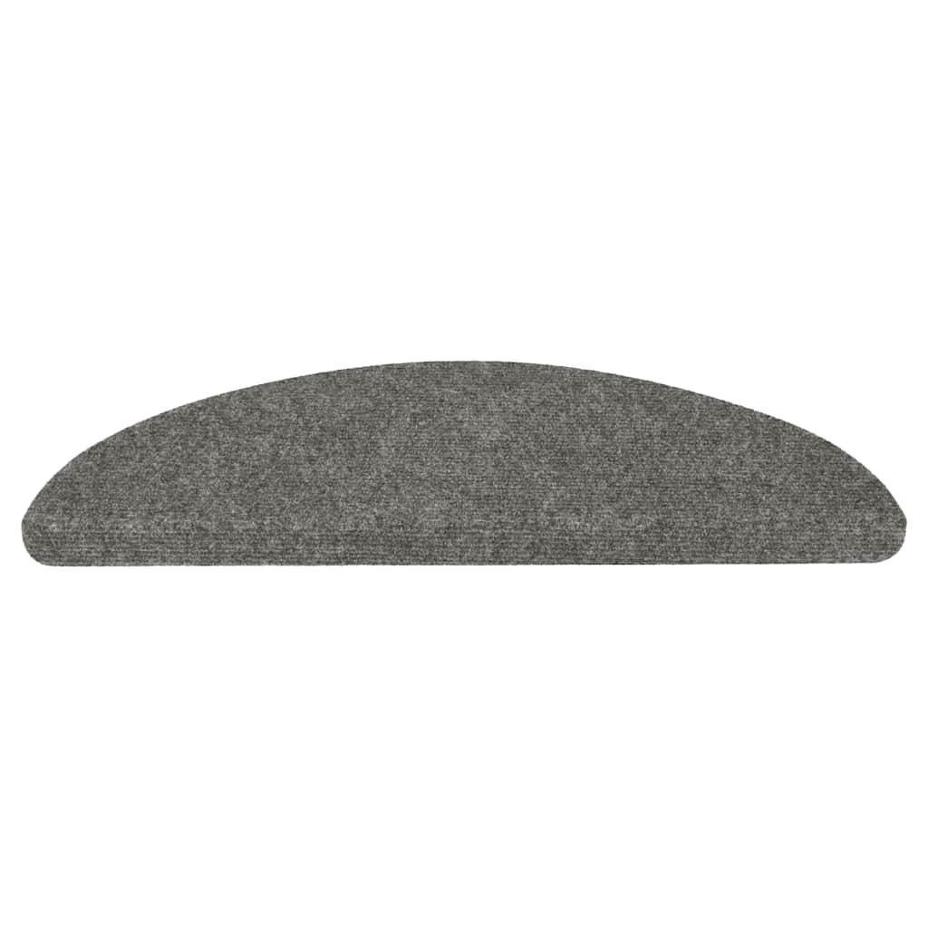 Alfombrilla autoadhesiva escalera 15 uds 56x17x3 cm gris