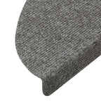 Alfombrilla autoadhesiva escalera 15 uds 56x17x3 cm gris