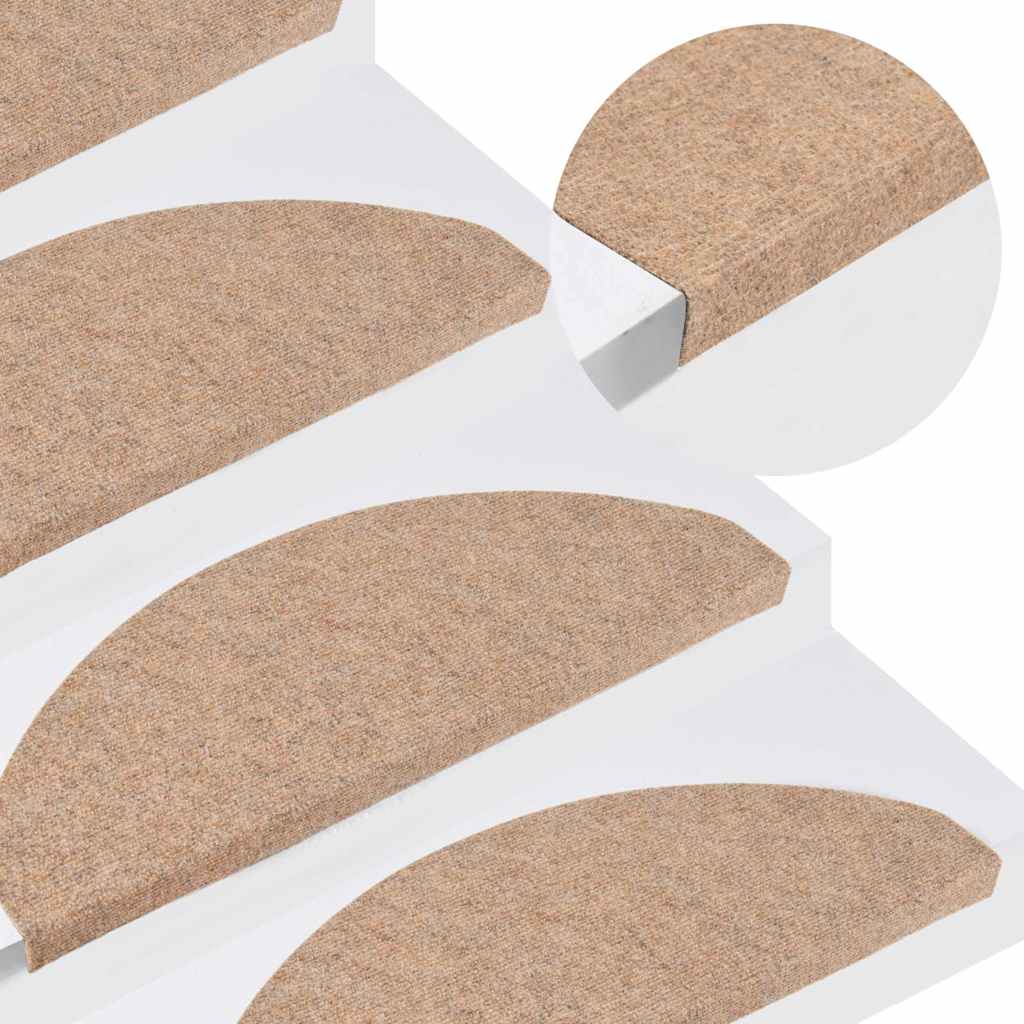 Alfombra autoadhesiva escalera sisal 15 uds antracita 56x17x3cm