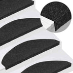Alfombra autoadhesiva escalera sisal 15 uds antracita 56x17x3cm