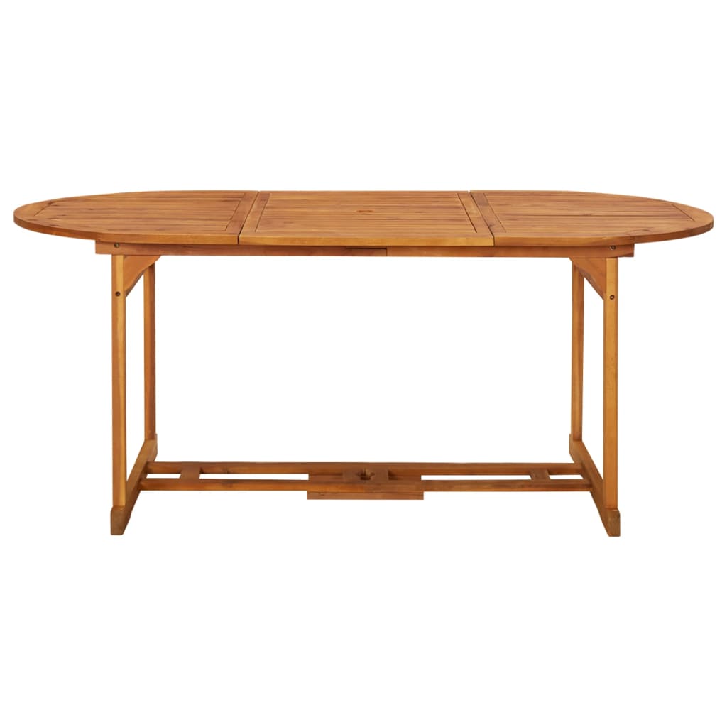 Juego comedor de jardín 7 pzas madera maciza acacia 180x90x75cm