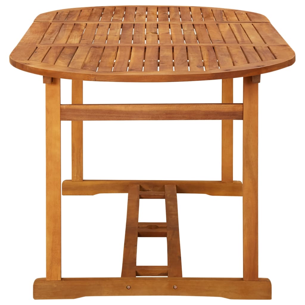 Juego comedor de jardín 7 pzas madera maciza acacia 180x90x75cm