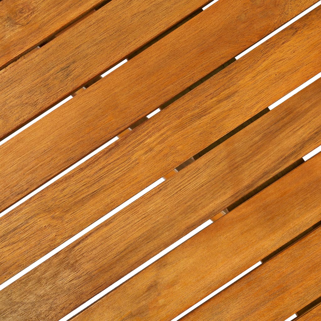 Juego comedor de jardín 7 pzas madera maciza acacia 180x90x75cm