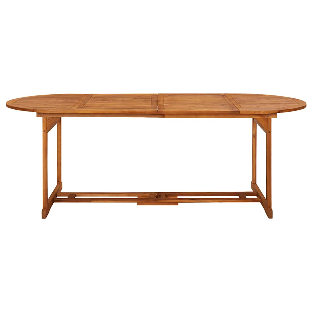 Set comedor de jardín 9 piezas madera maciza acacia 220x90x75cm