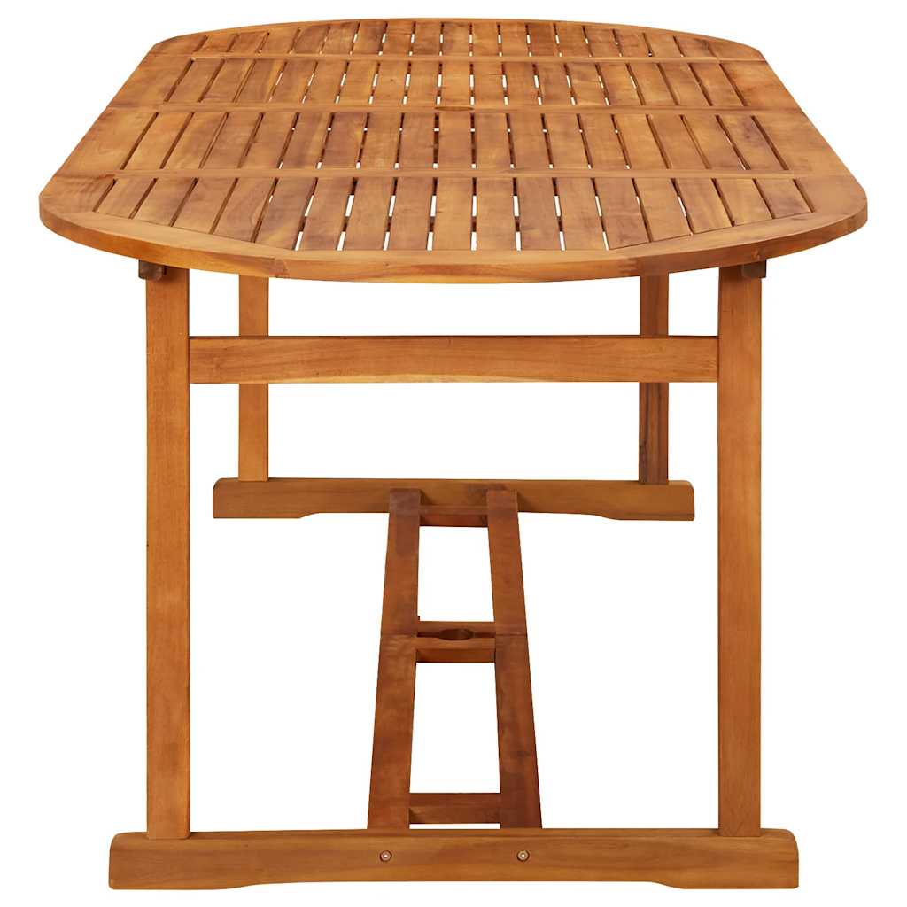 Set comedor de jardín 9 piezas madera maciza acacia 220x90x75cm