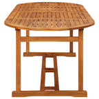 Set comedor de jardín 9 piezas madera maciza acacia 220x90x75cm